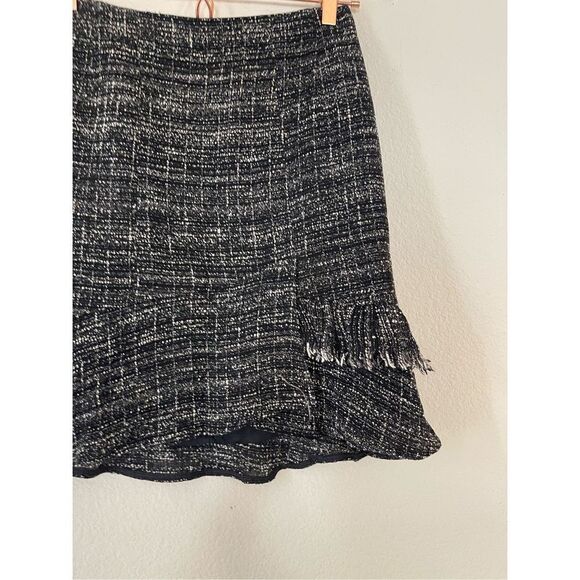 Nanette Lepore tweed linen and cotton knee length skirt size 2 - Picture 3 of 9